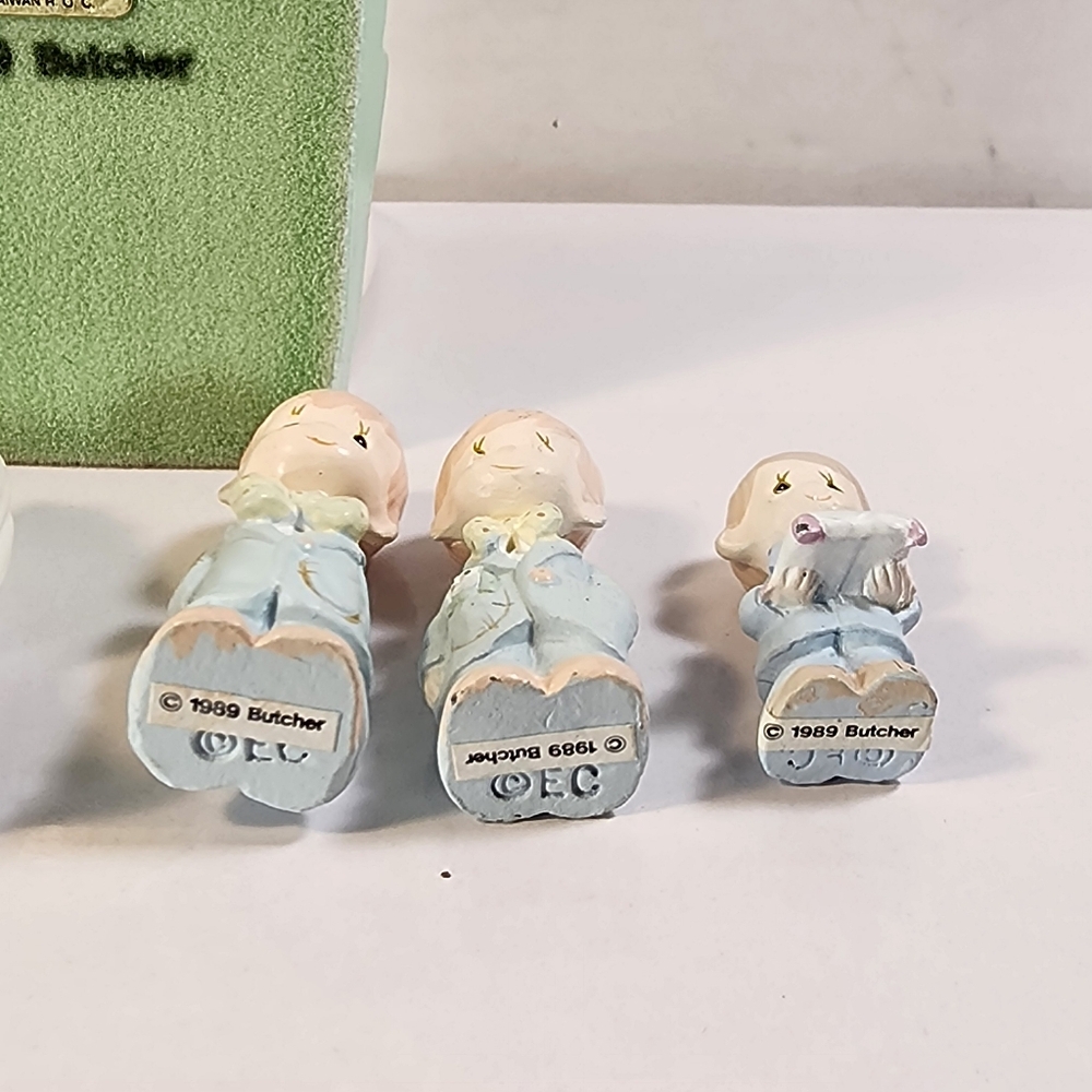 1989 Enesco Precious Moments Mini Pewter Wedding Party Set. - Picture 8 of 16